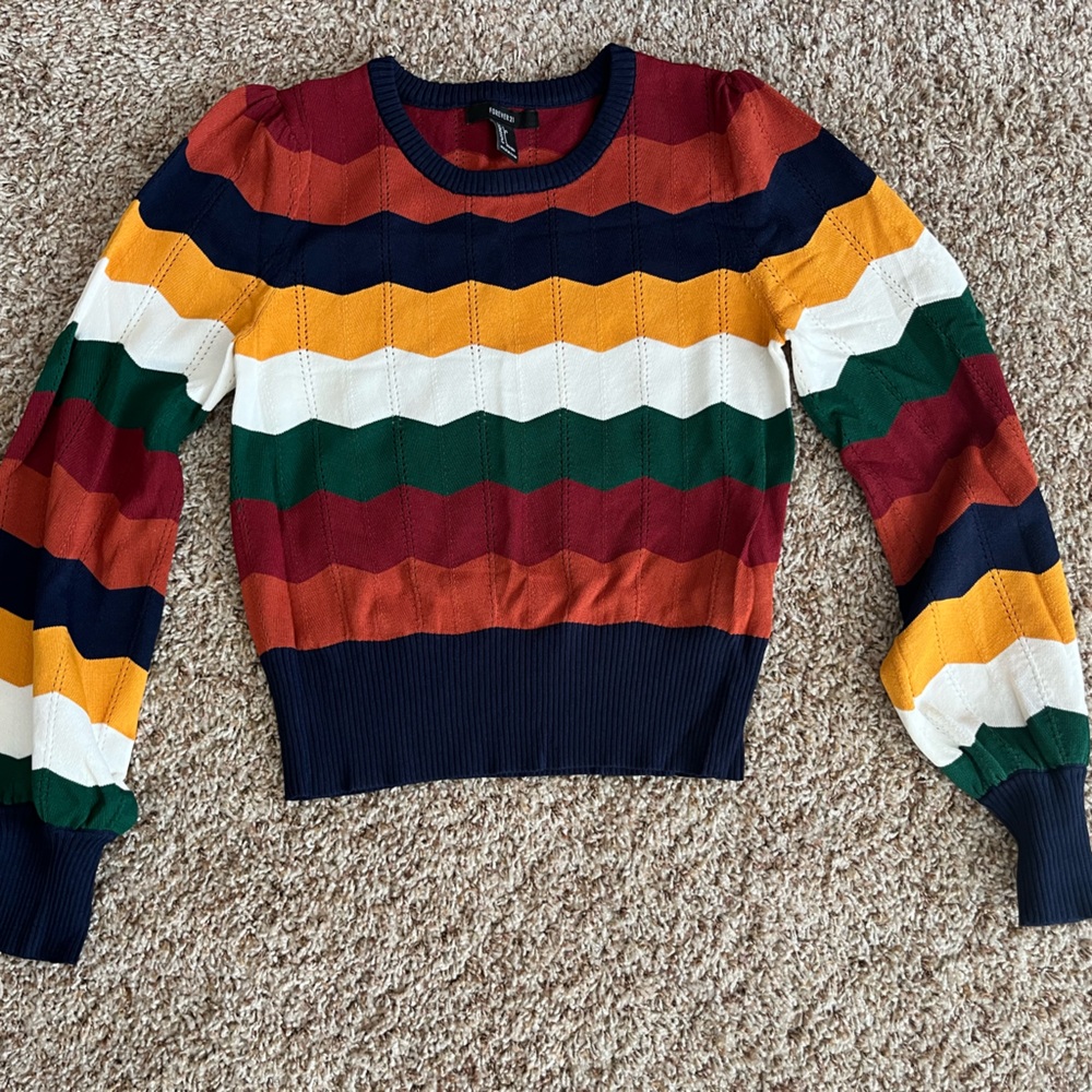 Forever 21 Multicolor Chevron Sweater